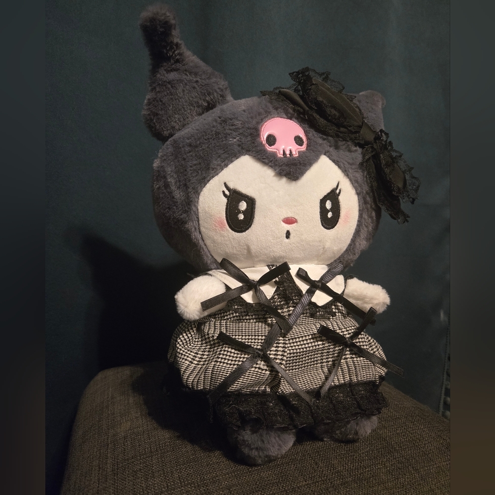 Adorable Lolita Kuromi Plush Doll